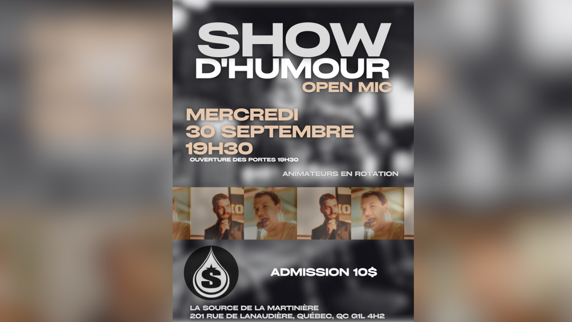 Soirée d'humour à la Source de la martinière