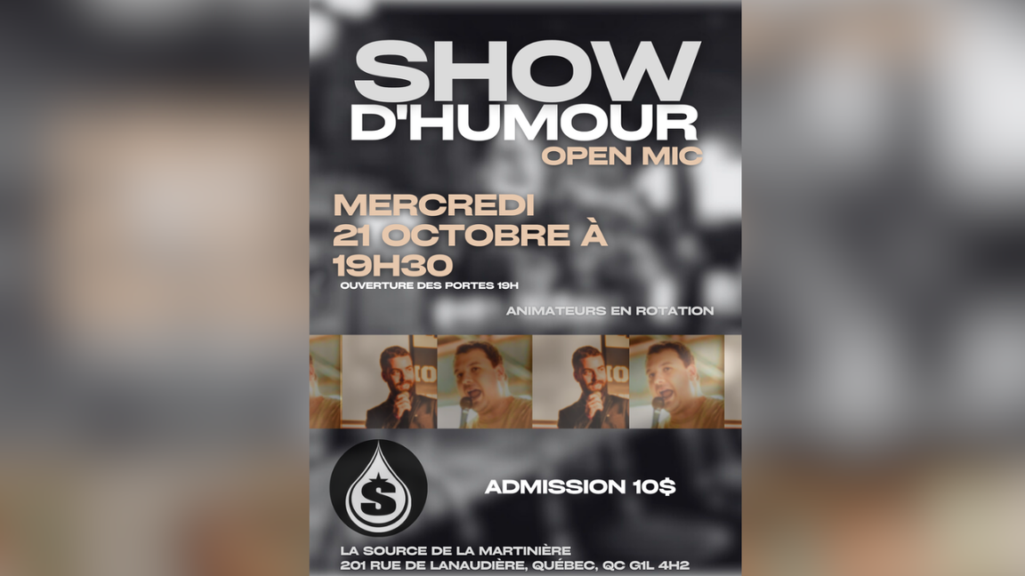 Soirée d'humour à la Source de la martinière