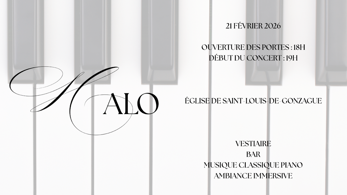 HALO - CONCERT INTIME - ÉGLISE SAINT-LOUIS-DE-GONZAGUE