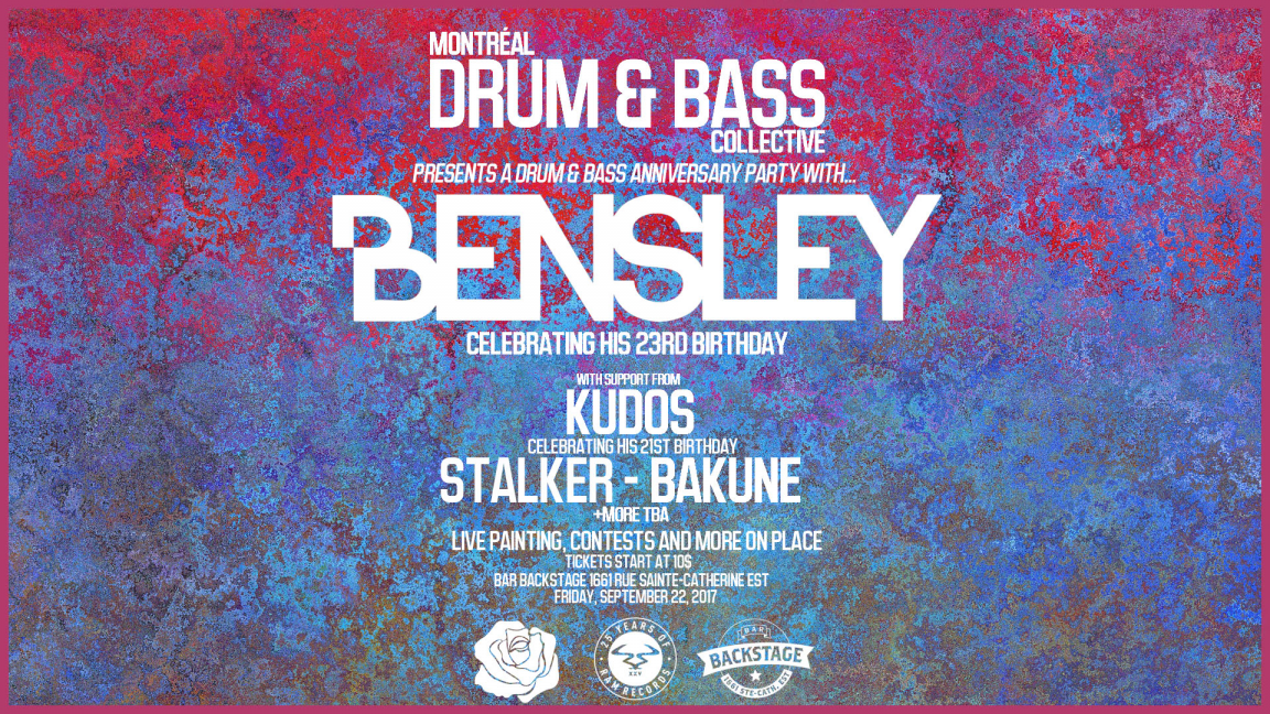 MDNBC Anniversary Party w/ Bensley (RAM Records) - Montréal