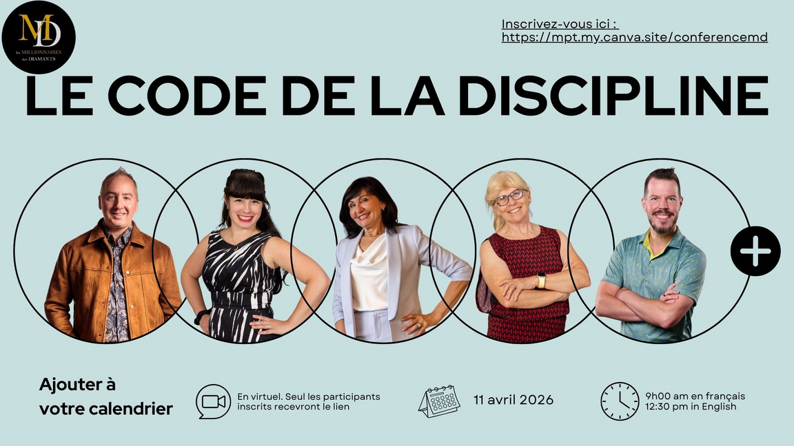 Le code de la discipline - Conférence Les Millionnaires des Diamants