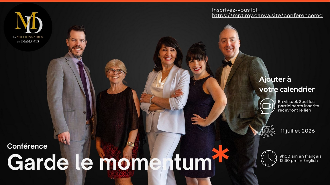 Garder le momentum - Conférence Les Millionnaires des Diamants
