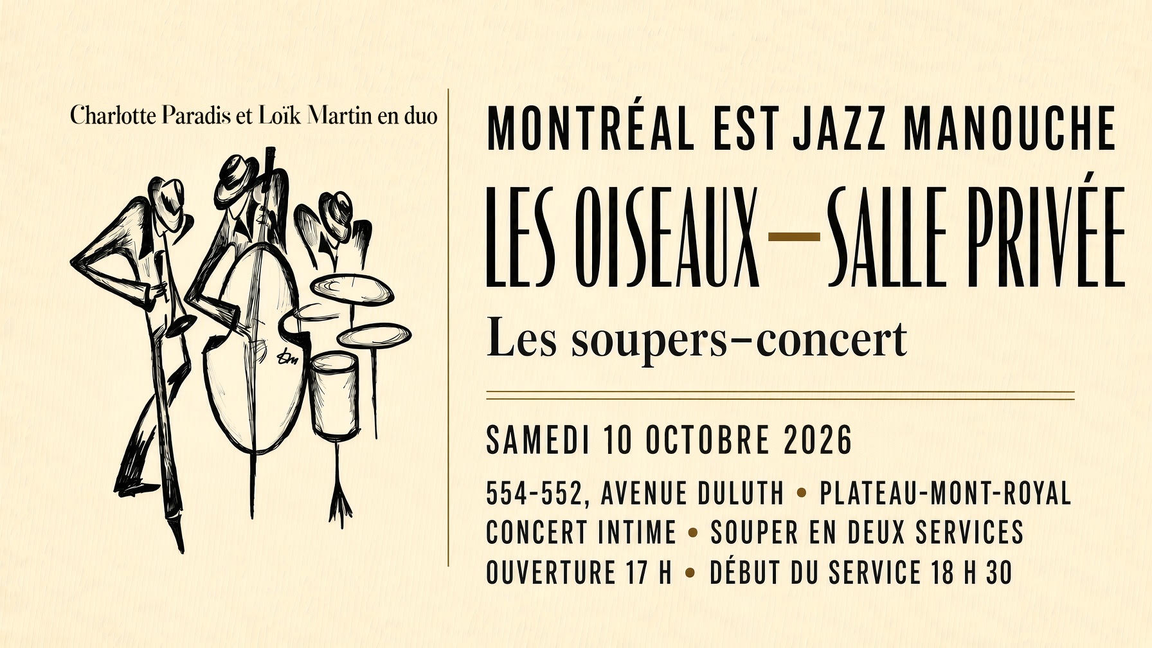 Souper-Concert avec Charlotte Paradie et Loîk Martin