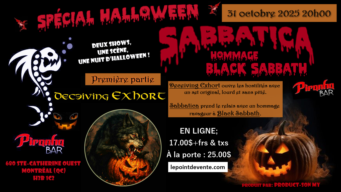 HALLOWEEN MÉTAL Sabbatica & Deceiving Exhort