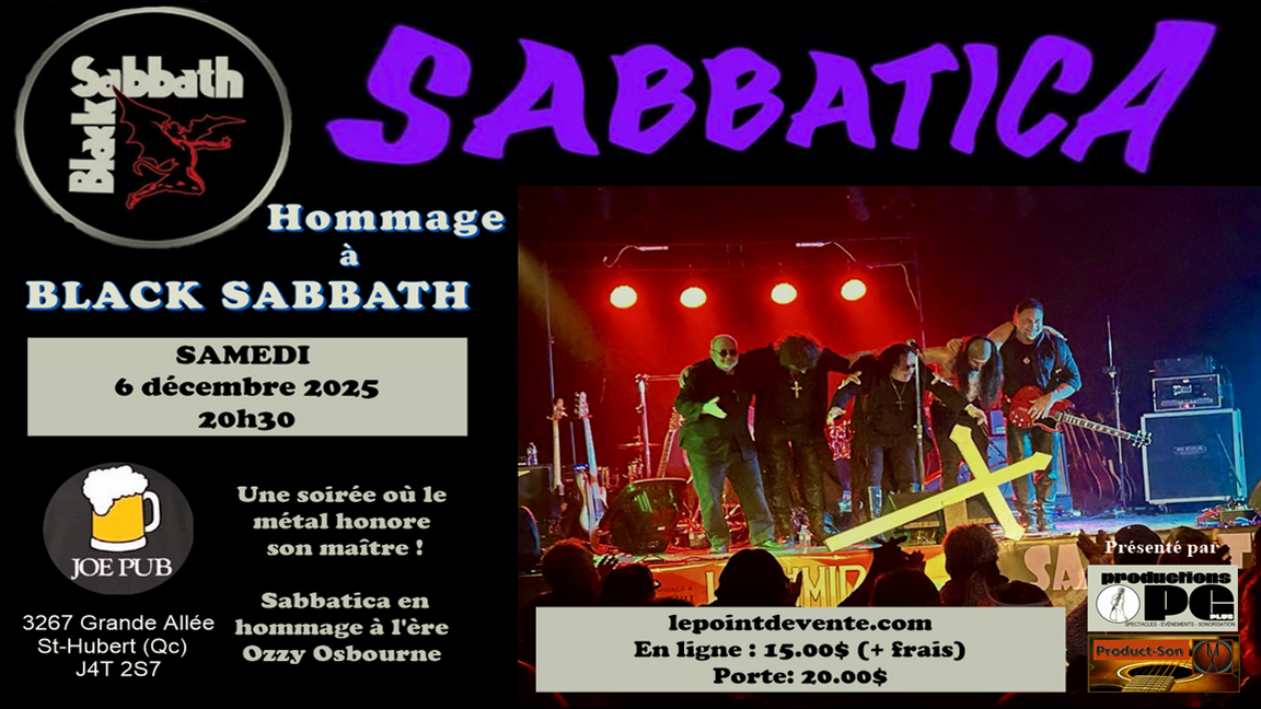 Hommage à Black Sabbath par Sabbatica