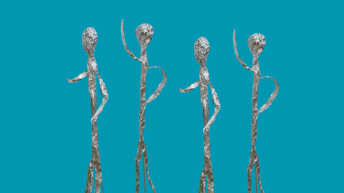 Sculptures à la manière d'Alberto Giacometti