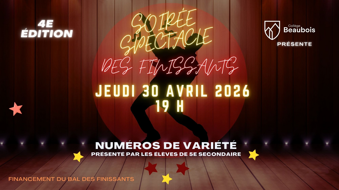 Soirée spectacle au profit des finissants