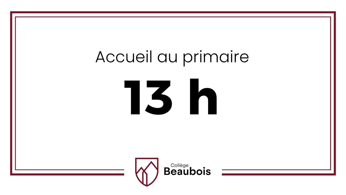 Accueil des nouveaux élèves au primaire et leurs parents - Visite de 13 h