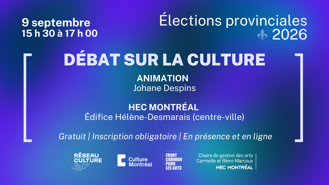 Débat sur la culture : élections provinciales 2026