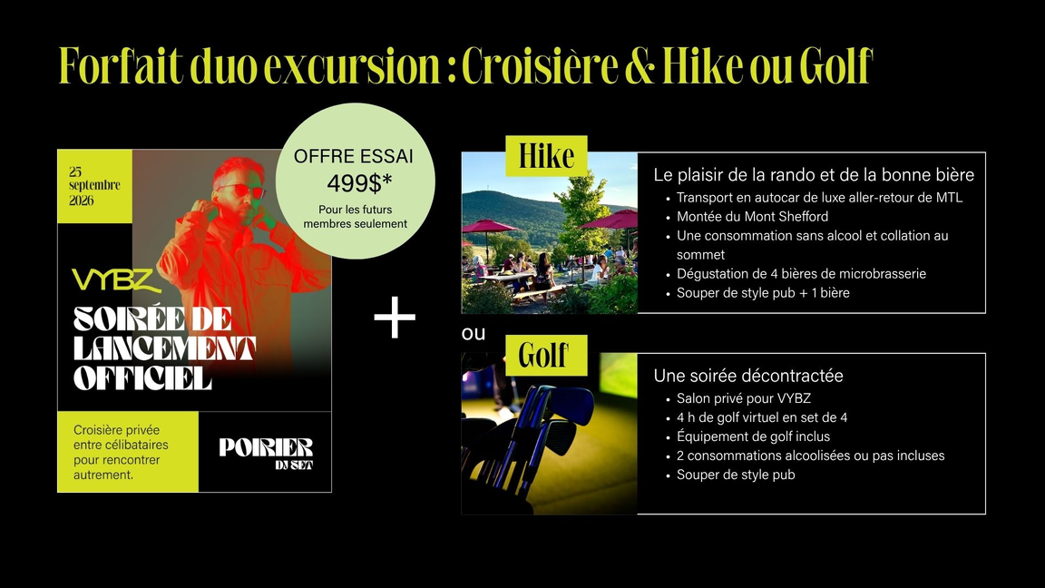 Forfait duo excursions: Croisière + Golf