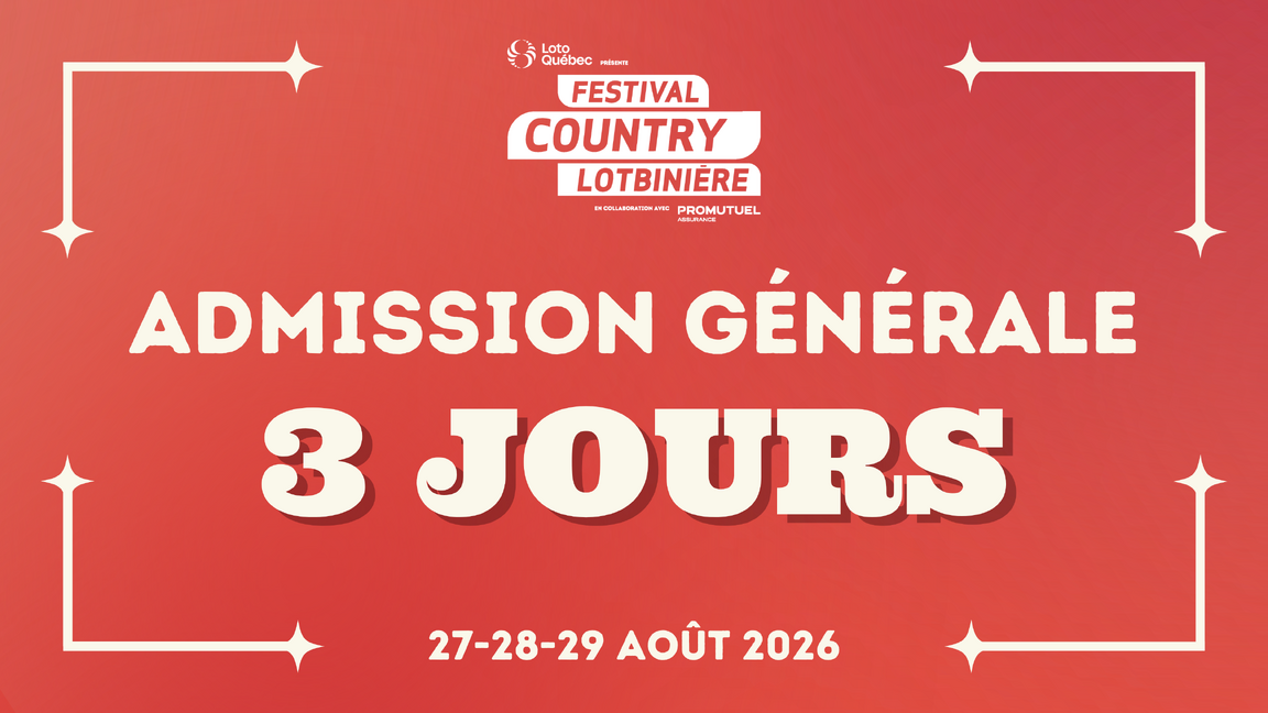 SHOW | Admission générale | 3 JOURS