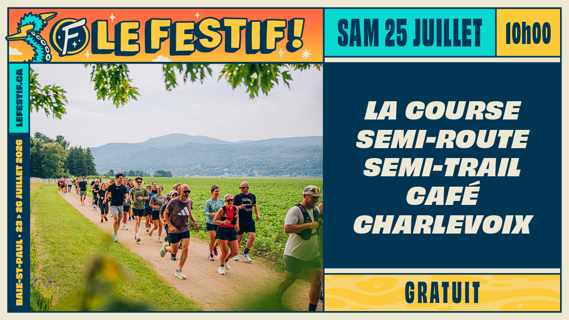 Course semi-route semi-trail Café Charlevoix (10km - gratuit)
