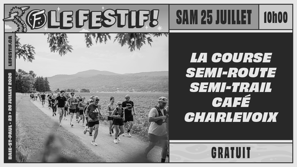 Course semi-route semi-trail Café Charlevoix (10km - gratuit)