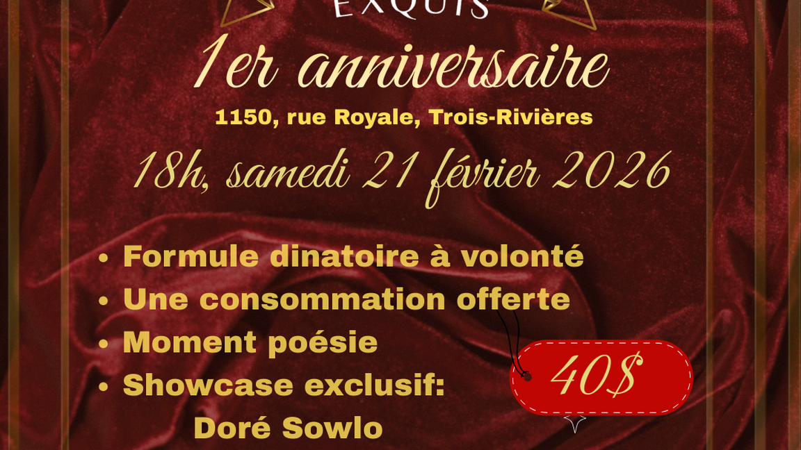 Aux Palais exquis - 1er anniversaire