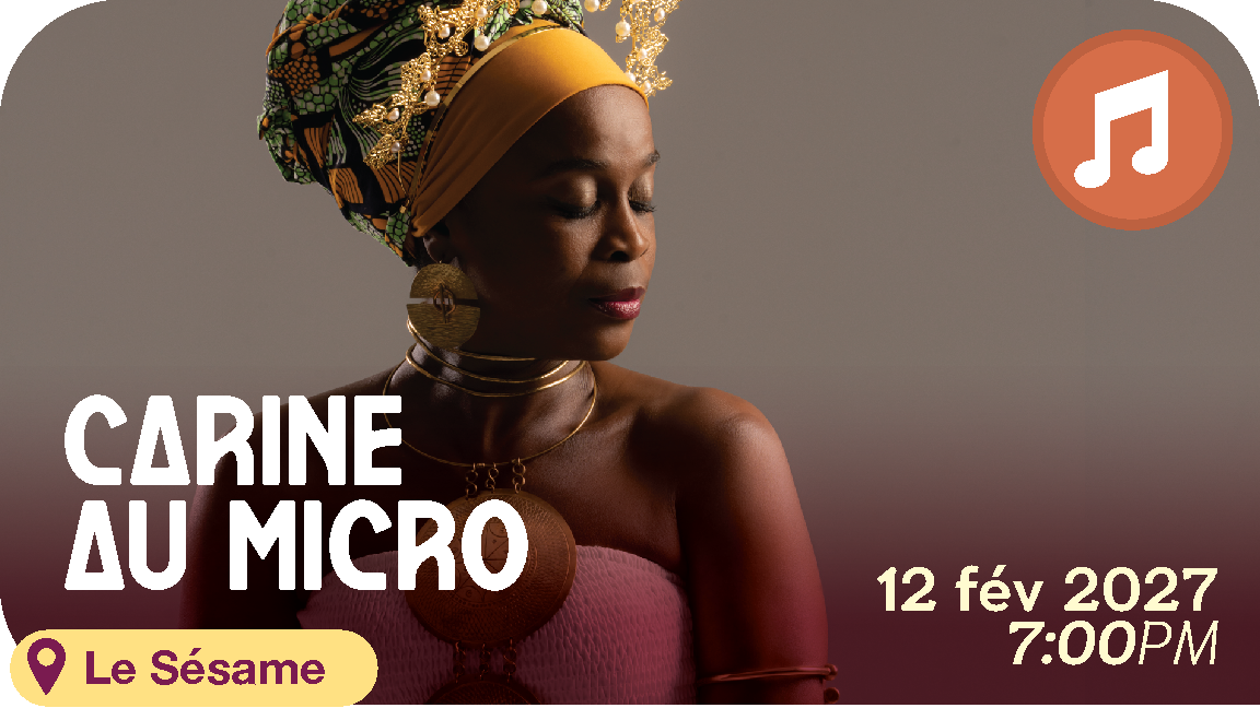 Carine au micro