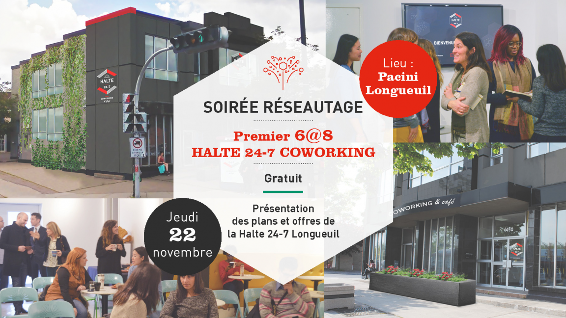 6@8 Réseautage Rive-Sud - Présenté par La Halte 24-7 Coworking