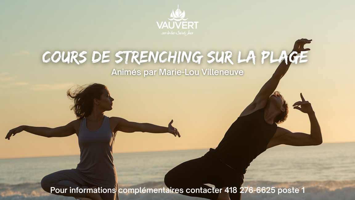 Cours de stretching/Corefit sur la plage