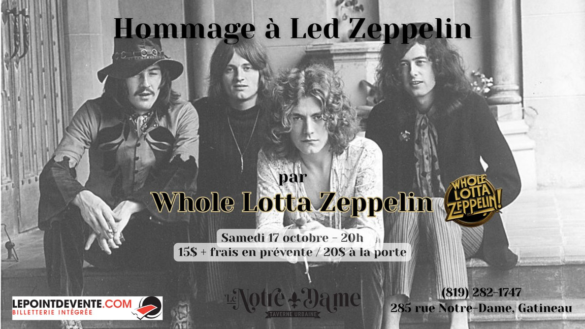 Hommage a Led Zeppelin avec Whole Lotta Zeppelin