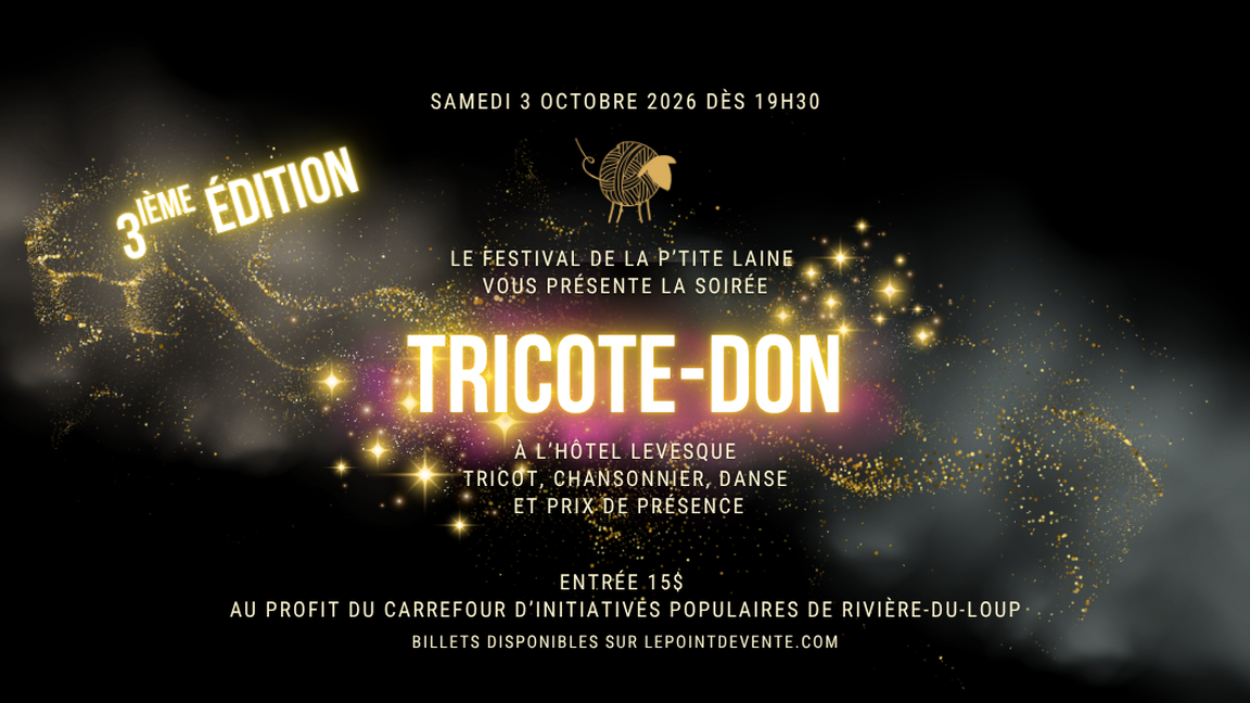 Soirée Tricote-Don 3ième édition