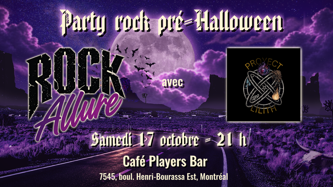 Rock Allure & Project Lilith: Party rock pré-Halloween/Pre-Halloween Rock Party