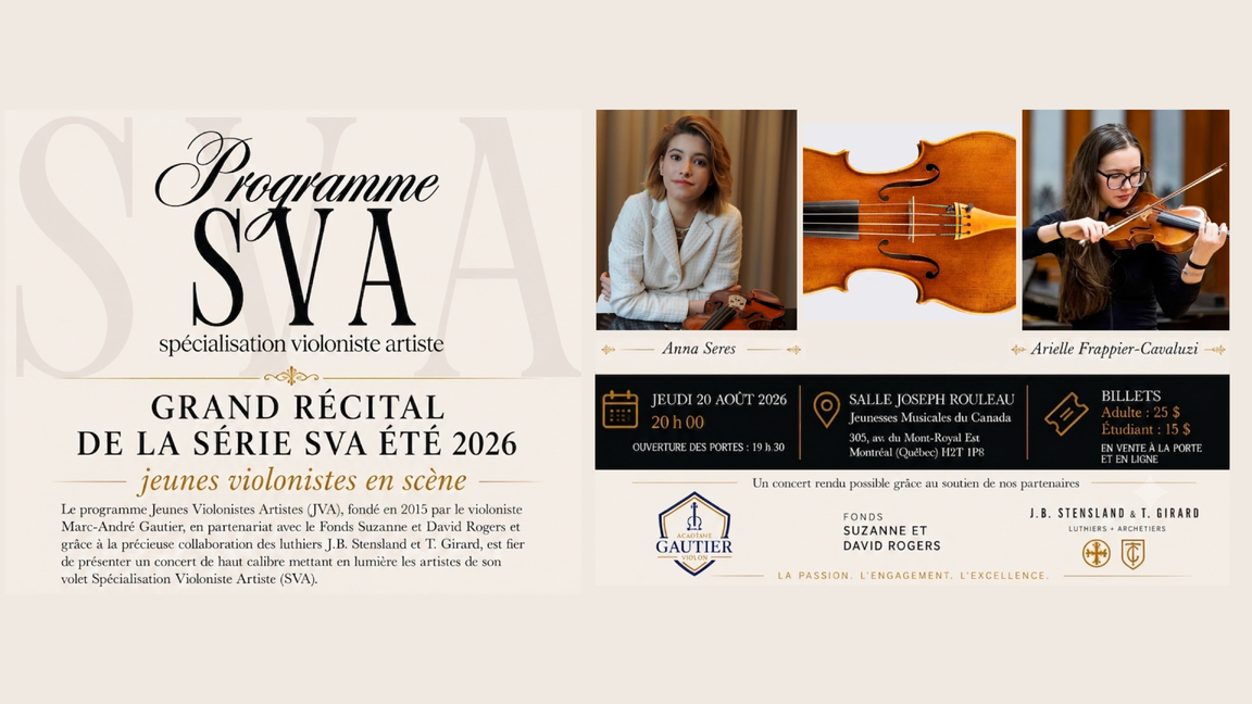 SVA - Série été 2026 - Jeunes violonistes en scène