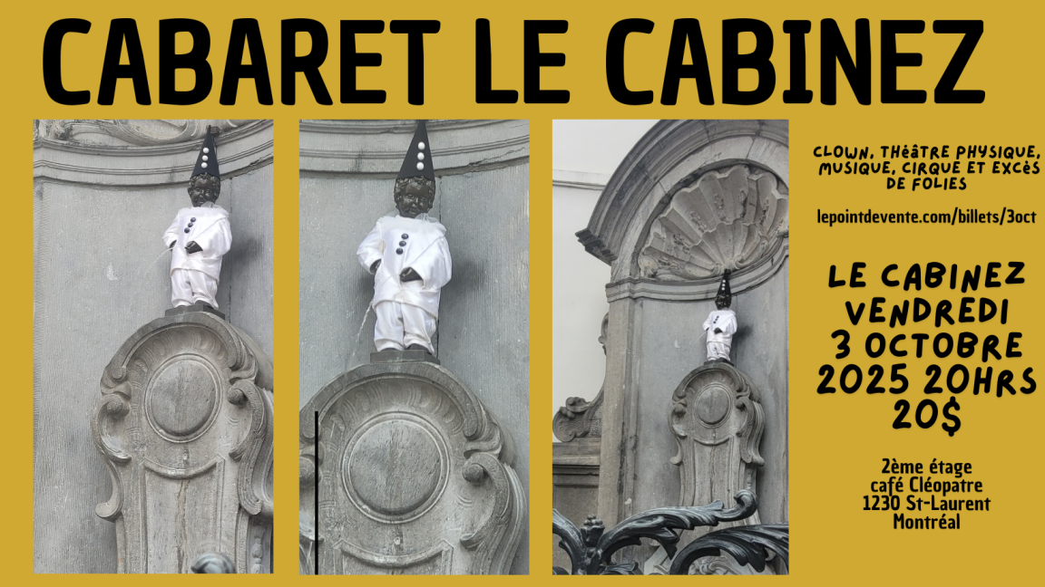 Cabaret le Cabinez le 3 octobre 2025