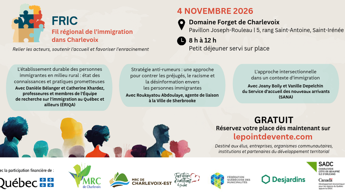 Fil régional sur l'immigration dans Charlevoix (FRIC)