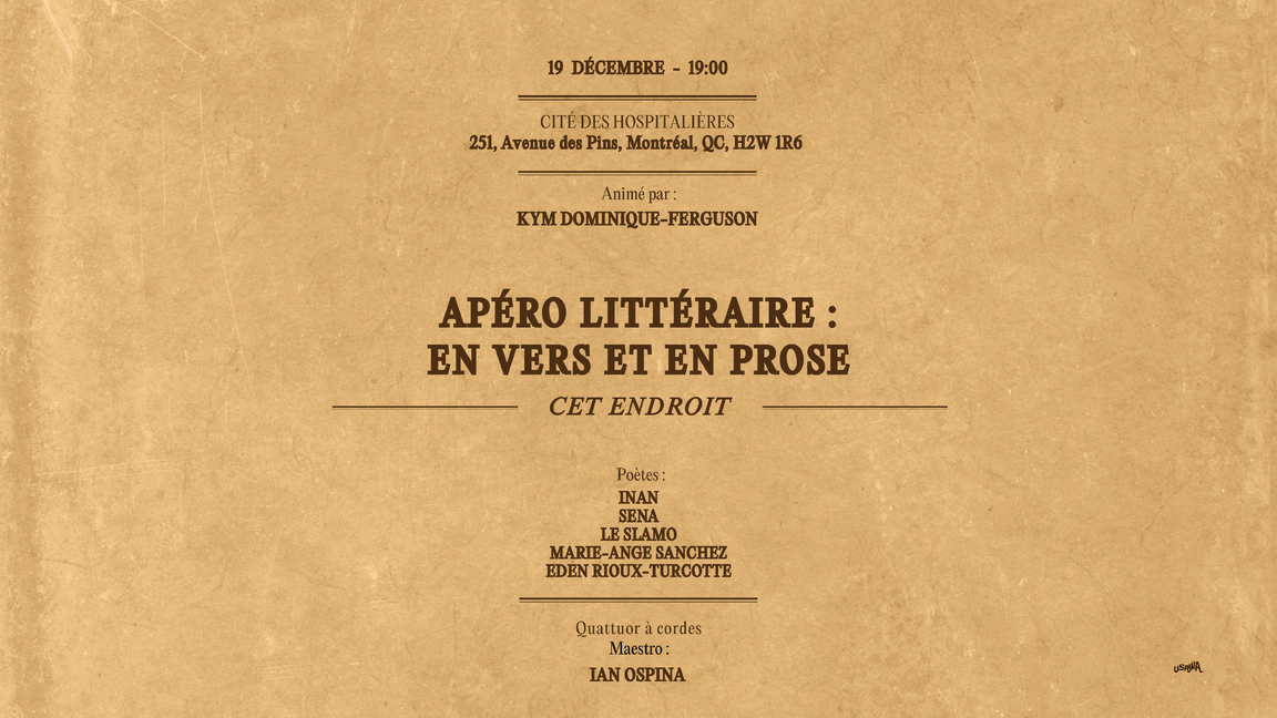 Apéro Littéraire: En vers et en prose