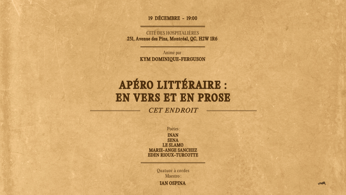 Apéro Littéraire: En vers et en prose