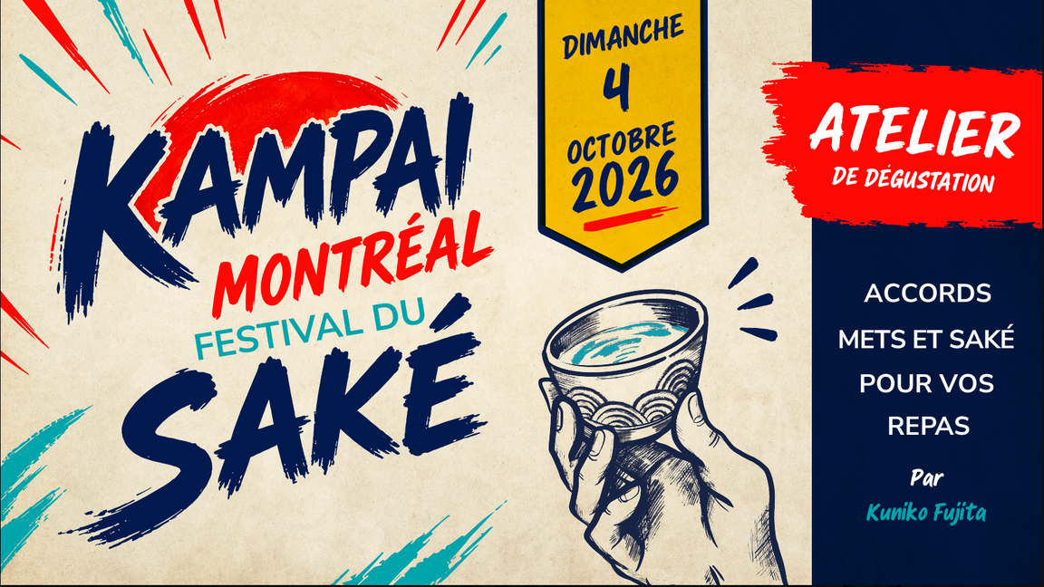 Atelier de dégustation Kampai Montréal: Accords mets et saké pour vos repas