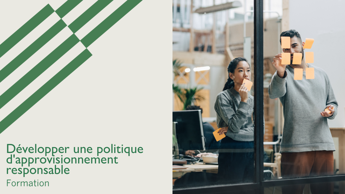 Formation - Développer une politique d’approvisionnement responsable