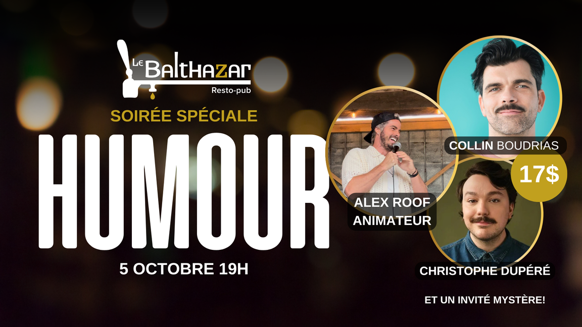 Soirée d'humour- 5 Octobre - BOISBRIAND