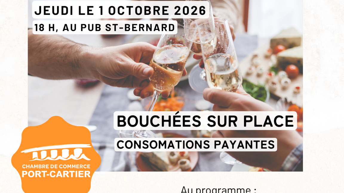 6 à 8 d'ouverture - Réseautage, vision & conférence