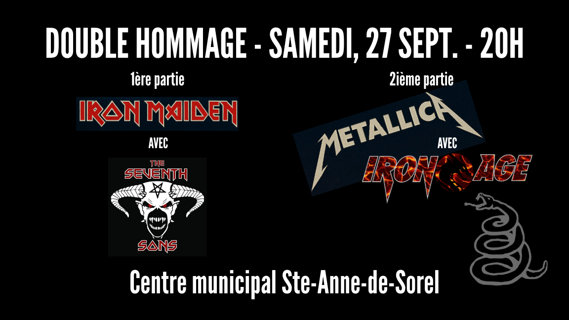Double hommage à IRON MAIDEN ET METALLICA