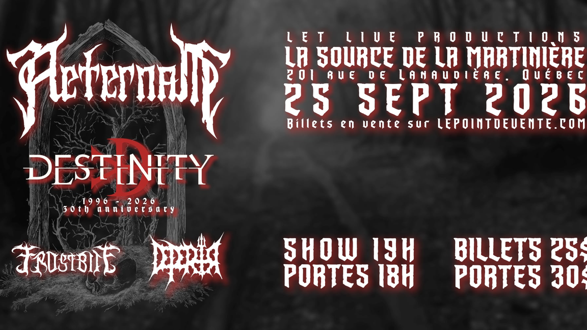 Aeternam • Destinity • Frostbite • Dépérir