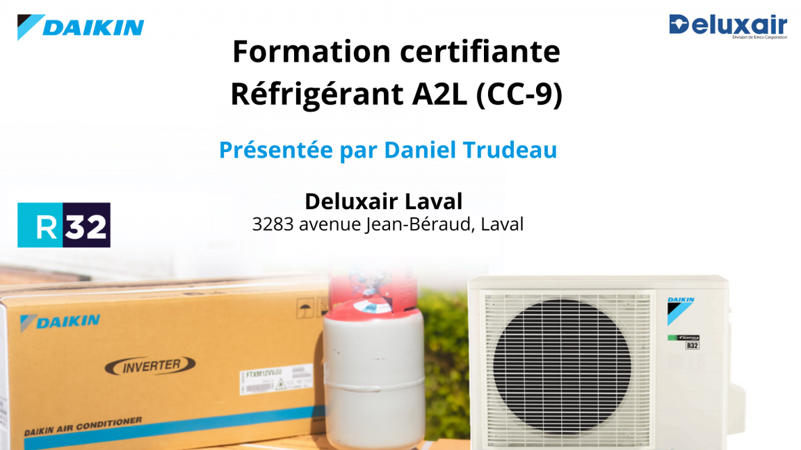 Formation réfrigérant A2L (CC-9)