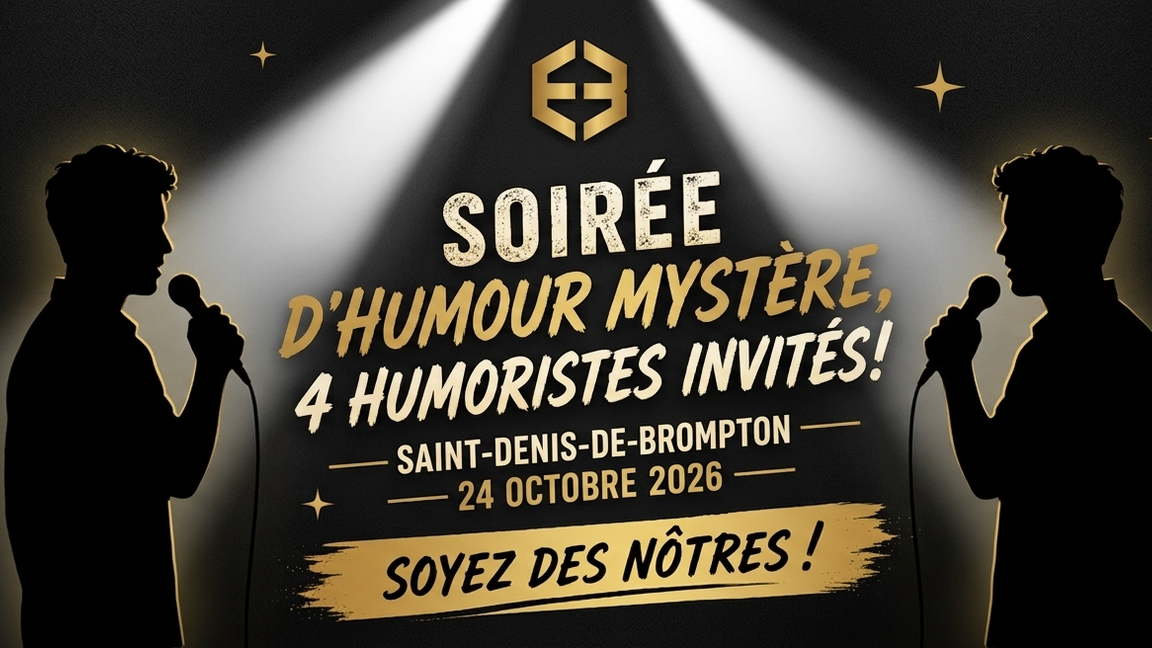 Soirée humour mystère à Saint-Denis-De-Brompton