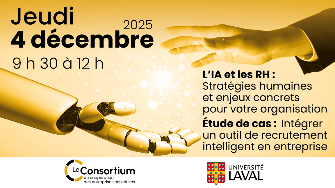 Webinaire - L’IA et les RH : Stratégies humaines et enjeux concrets pour votre organisation