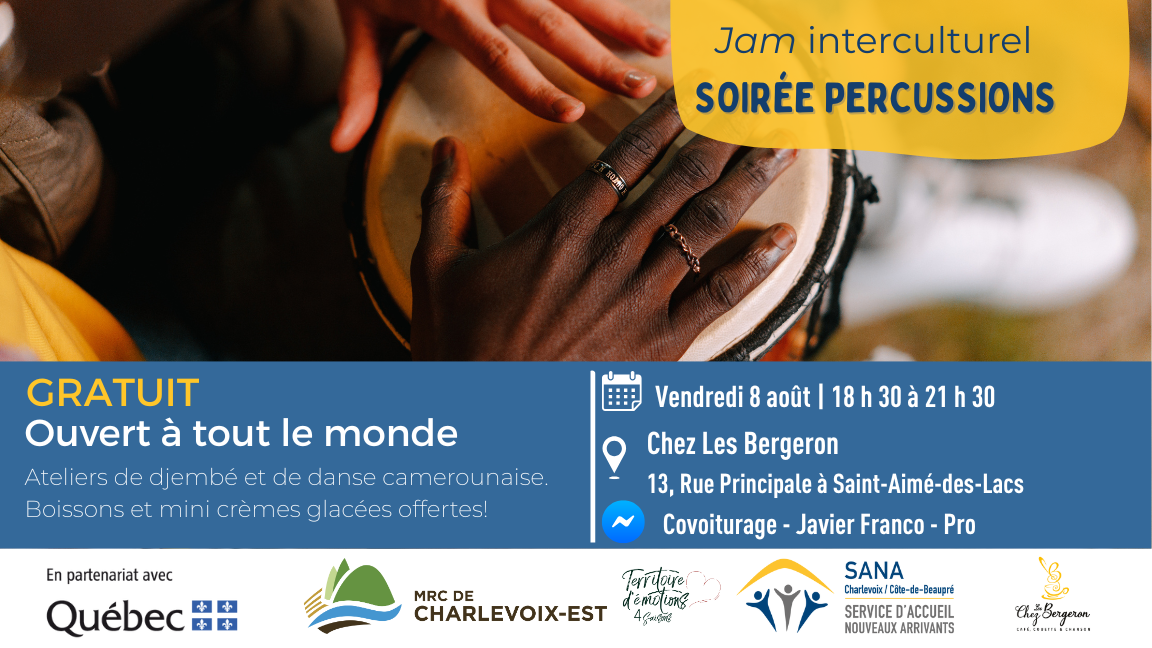 Soirée percussions et danse camerounaise