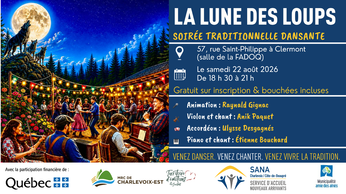 LA LUNE DES LOUPS – SOIRÉE TRADITIONNELLE DANSANTE
