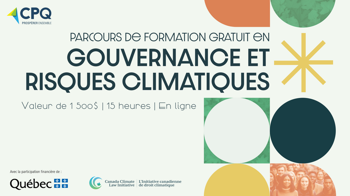 Parcours de formation gratuit en gouvernance et risques climatiques