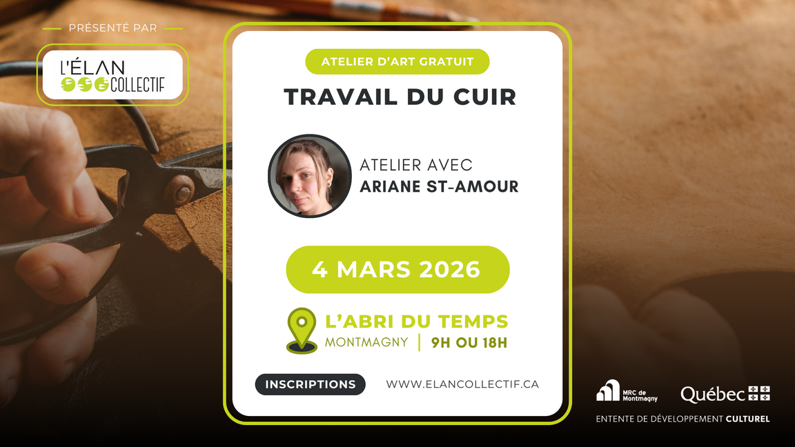 TRAVAIL DU CUIR | ATELIER D'ART GRATUIT (9H)