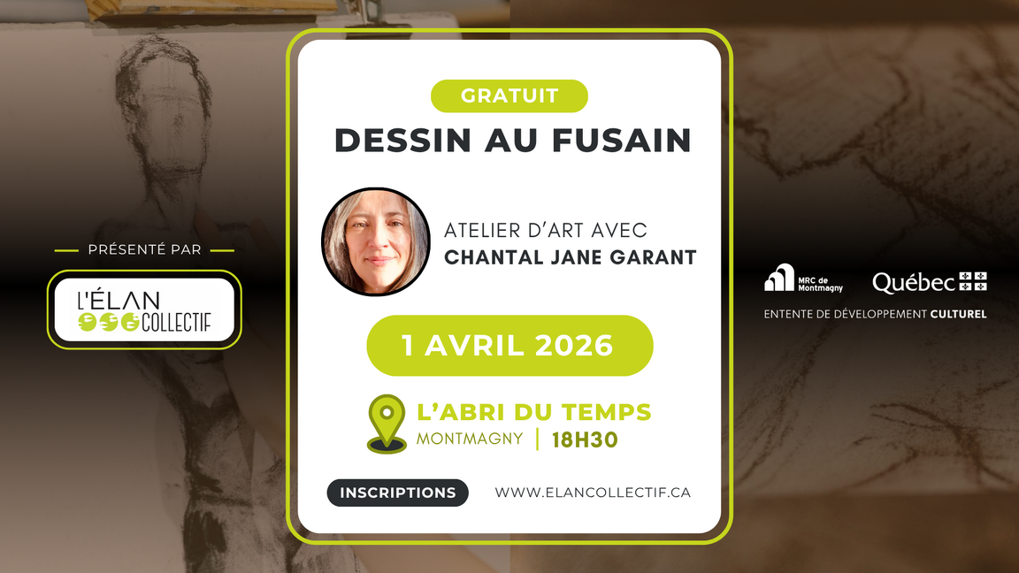 DESSIN AU FUSAIN | ATELIER D'ART GRATUIT (18H30)