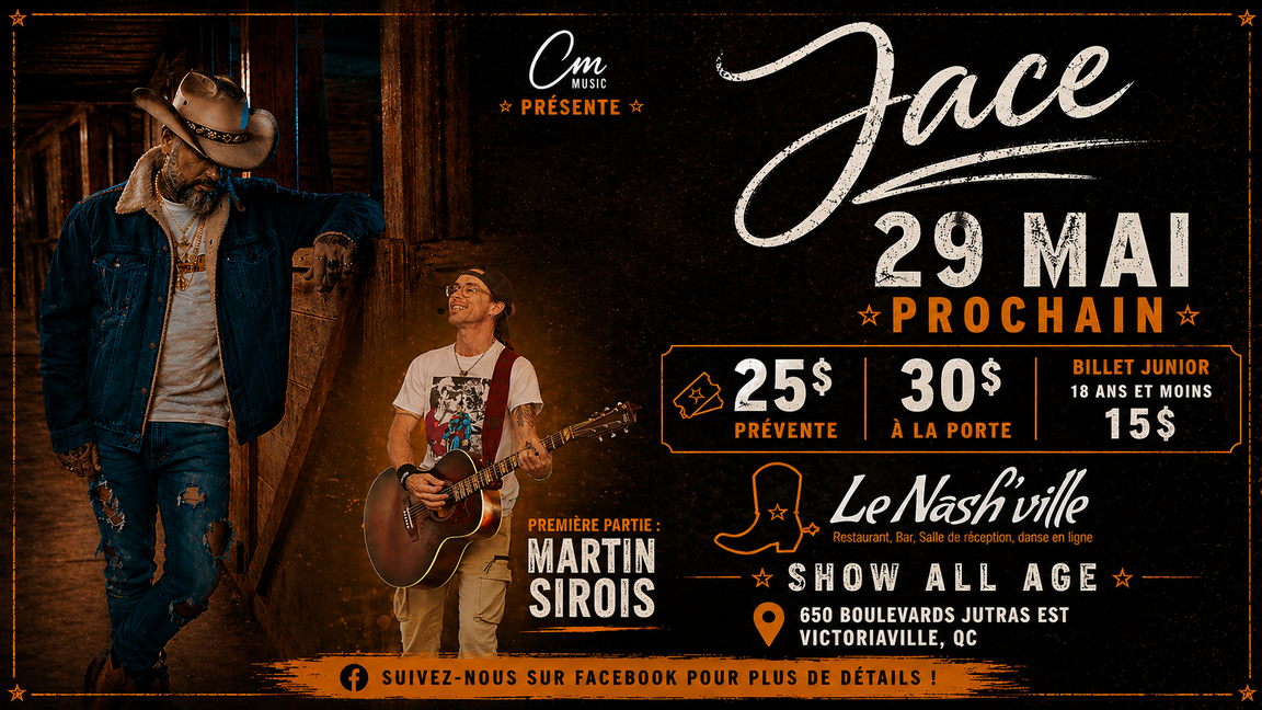 Jace en show - au Nash'ville Victoriaville