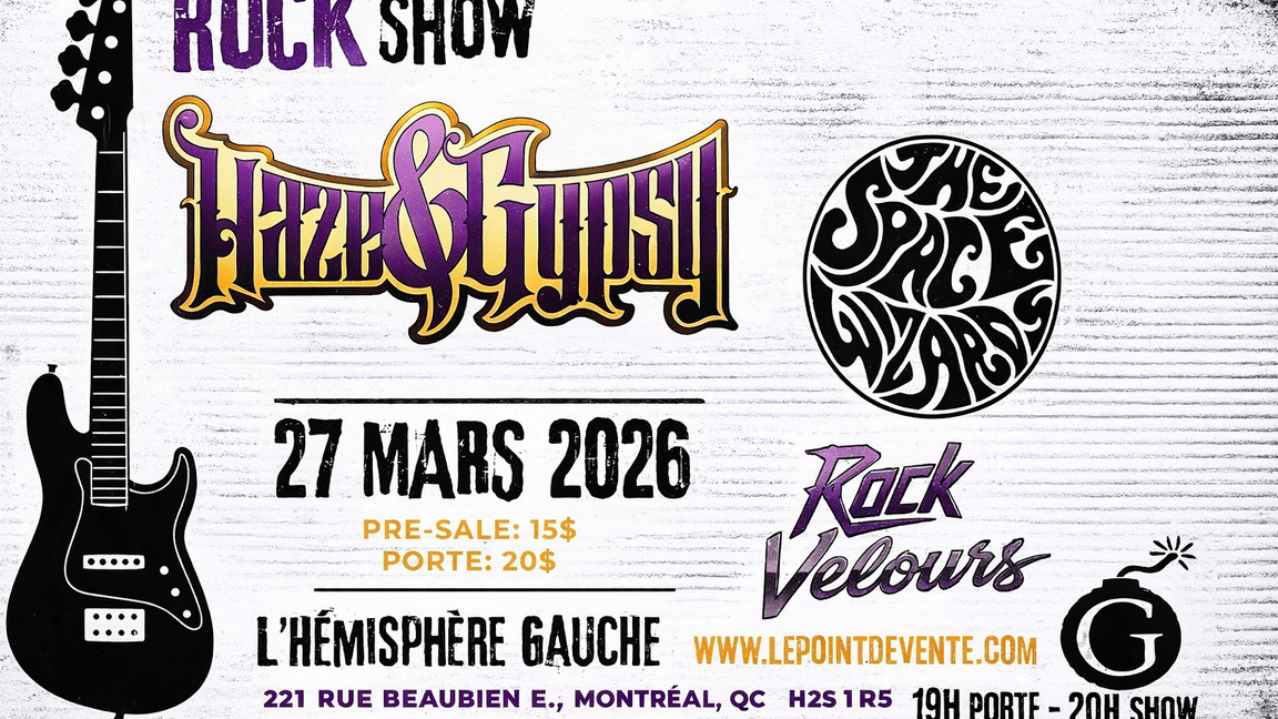 Haze&Gypsy - The Space Wizard - Rock Velours / Hémisphère Gauche 27 Mars 2026
