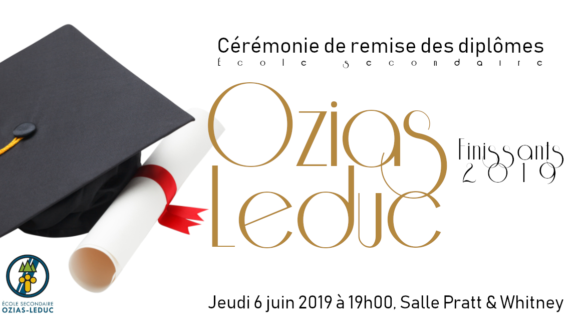 Remise des diplômes 2019, finissants Ozias-Leduc