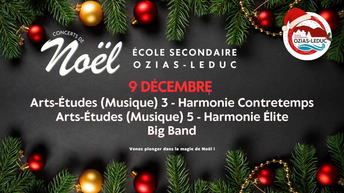 Concert du 9 décembre 2025, École secondaire Ozias-Leduc
