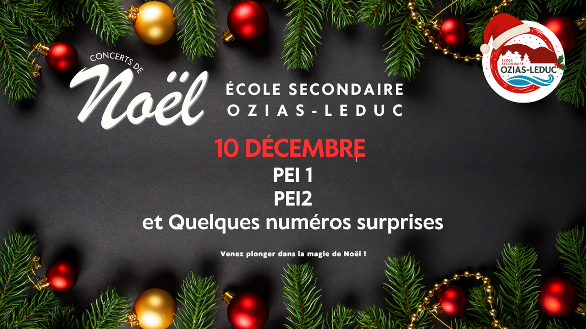 Concert du 10 décembre 2025, École secondaire Ozias-Leduc