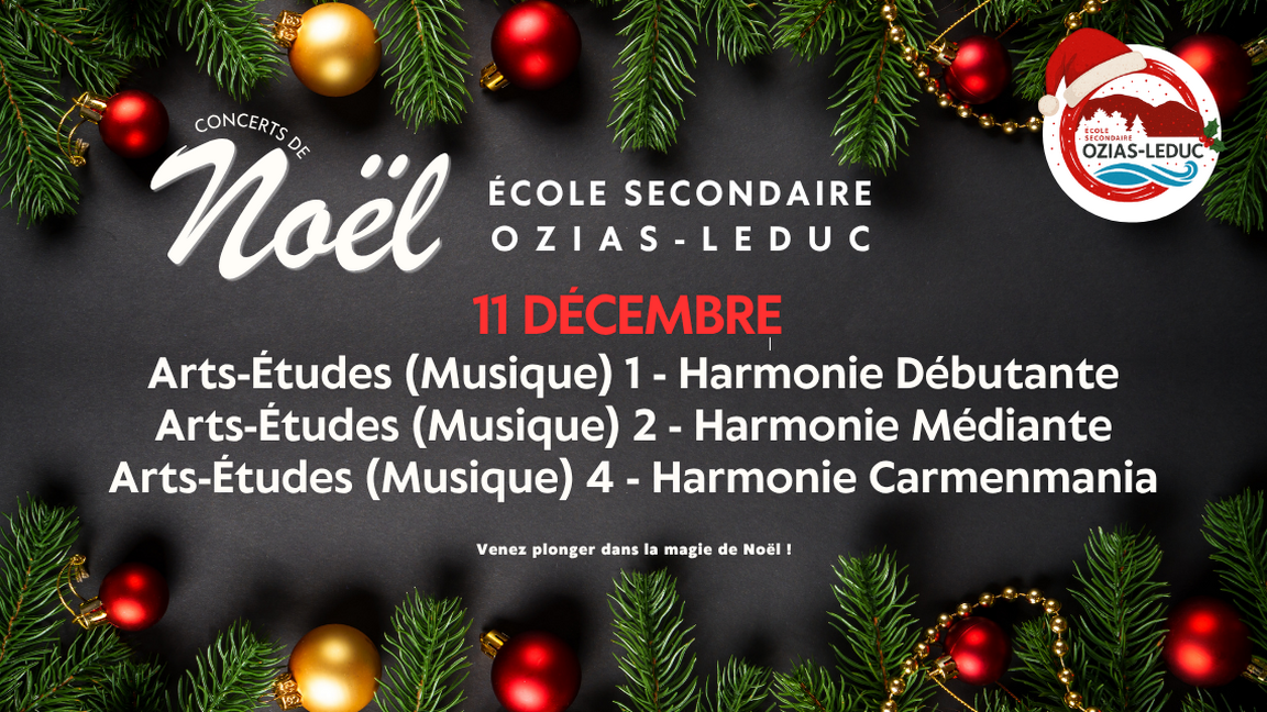 Concert du 11 décembre 2025, École secondaire Ozias-Leduc
