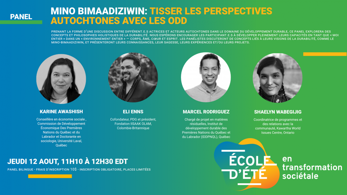 Mino Bimaadiziwin: tisser les perspectives autochtones avec les ODD